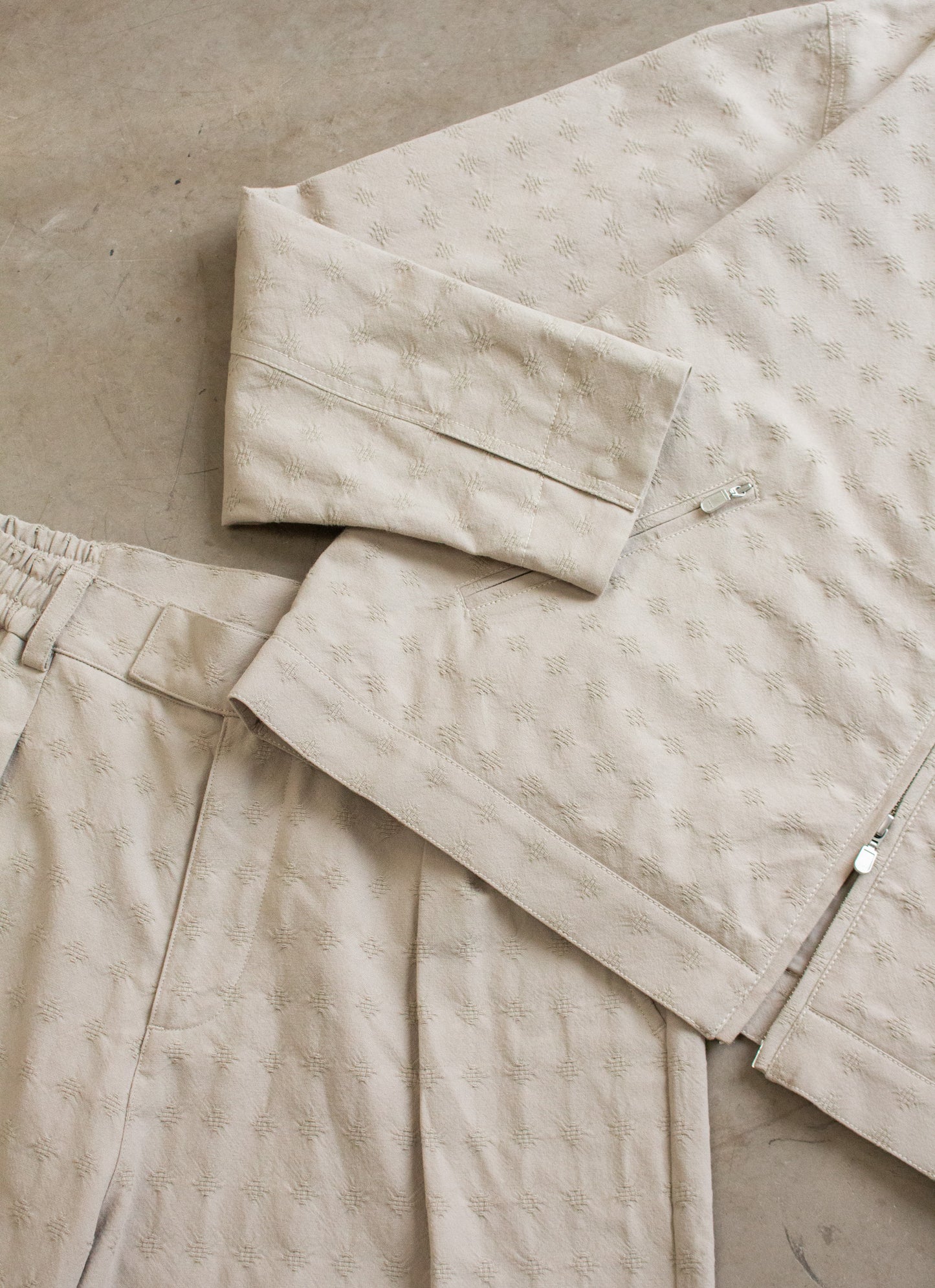 EMBROIDERED RIBIERA JACKET - STONE