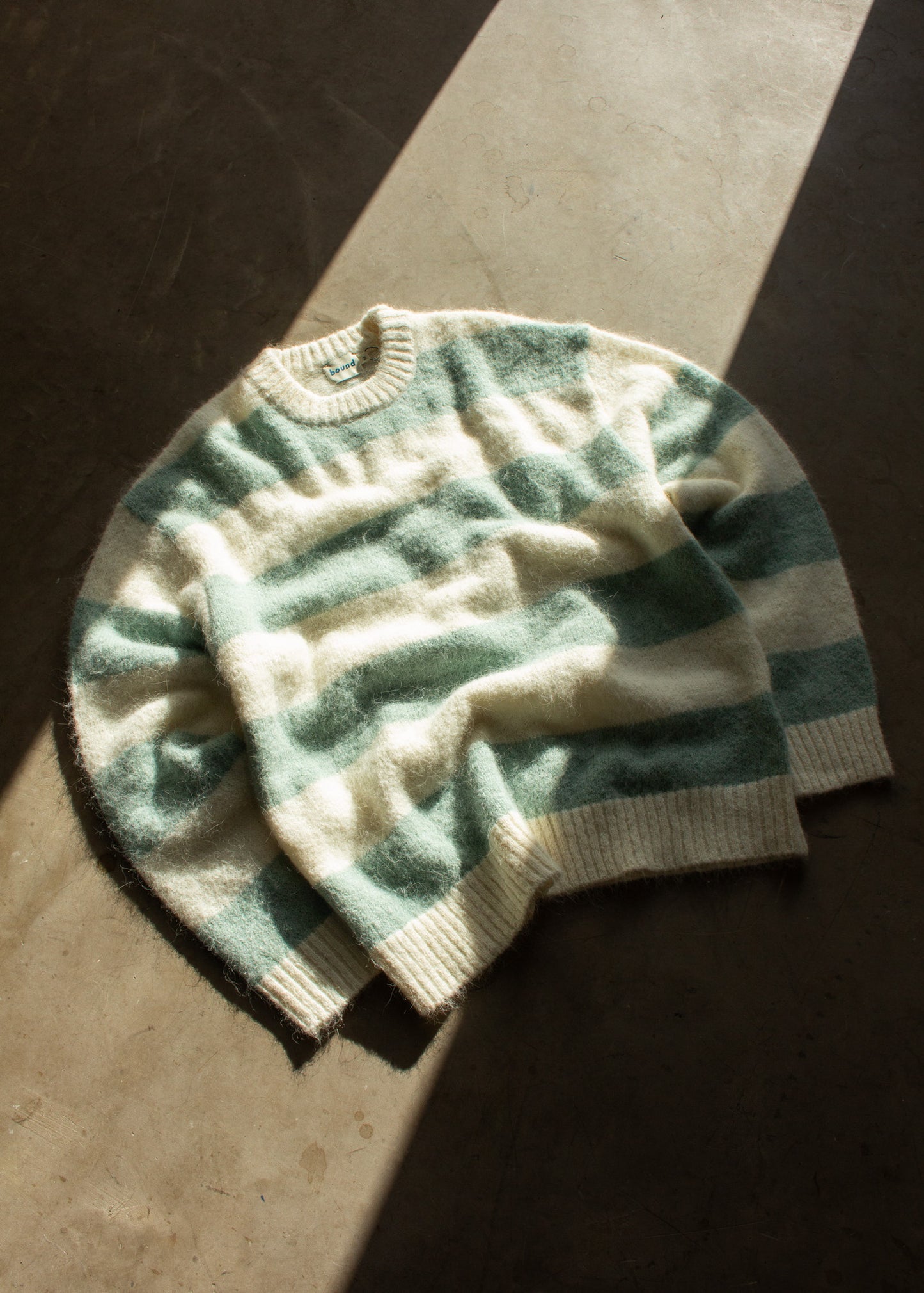 STRIPE ALPACA FLUFFY KNIT - MENTHE