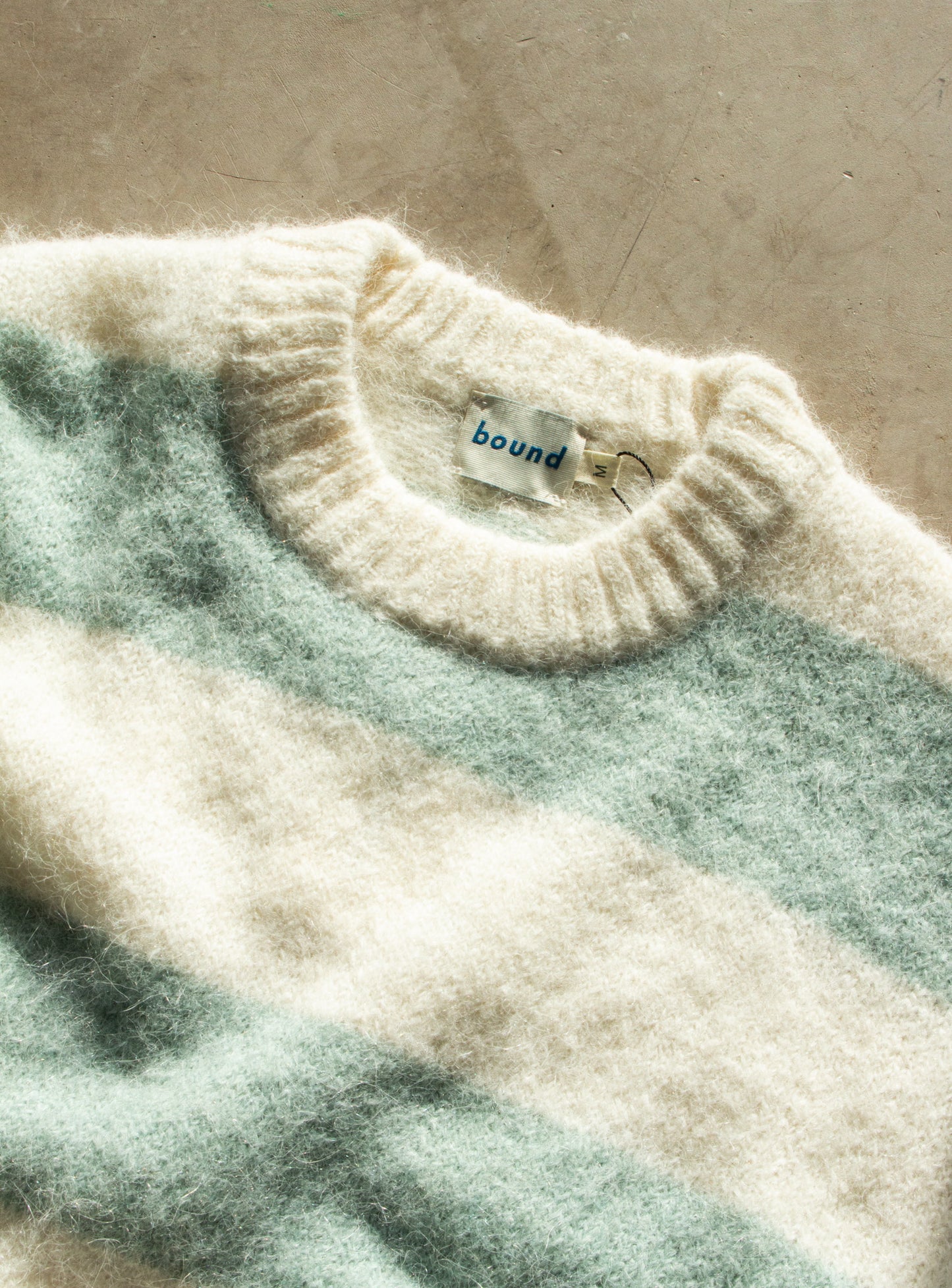 STRIPE ALPACA FLUFFY KNIT - MENTHE