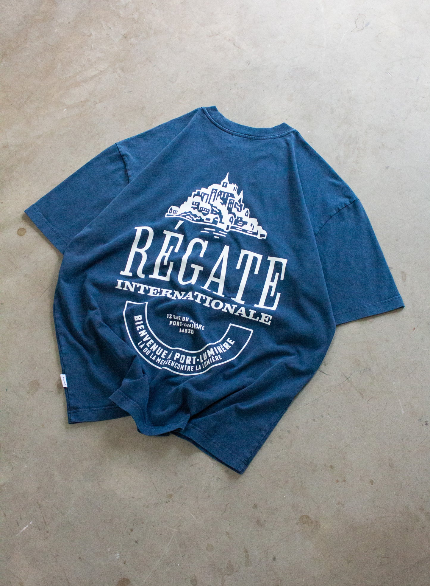 REGATE PORT TEE - FADED DARK NAVY BLUE