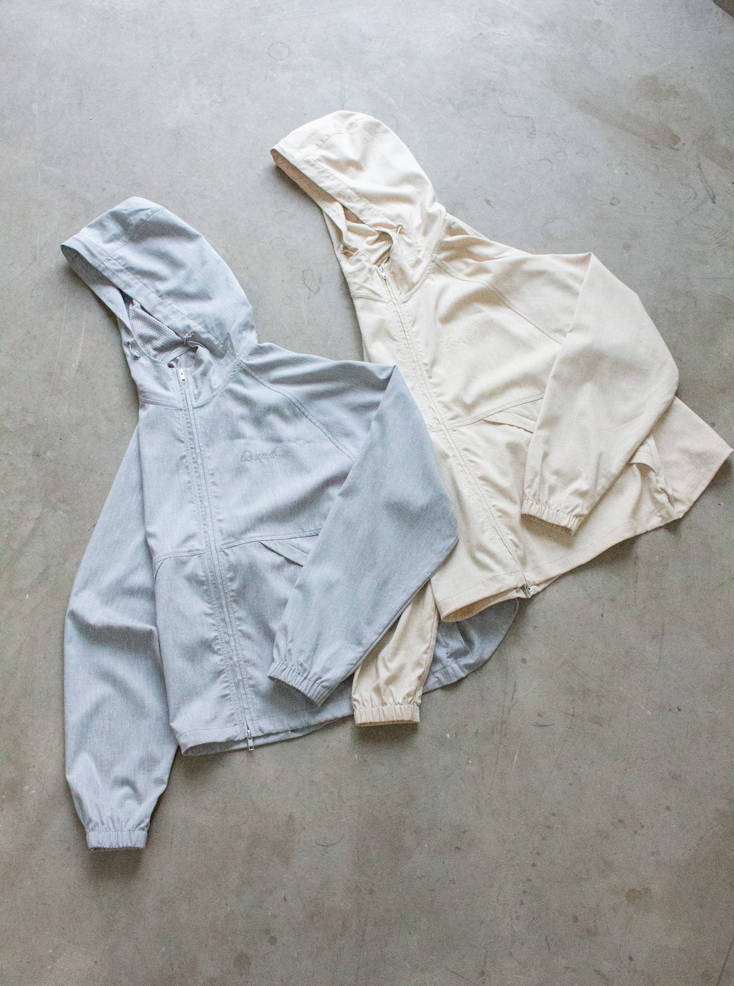 STORM GREY LINEN WINDBREAKER