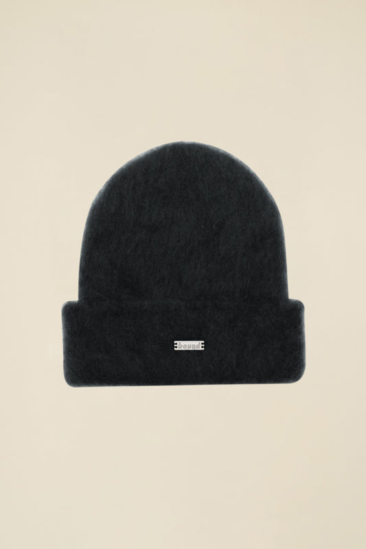 MOHAIR BEANIE - BLACK