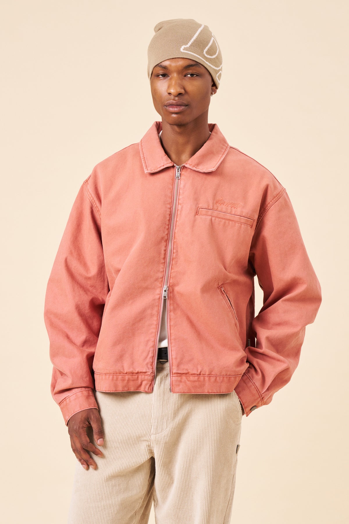 VINTAGE WASHED WORKWEAR JACKET - ROSE