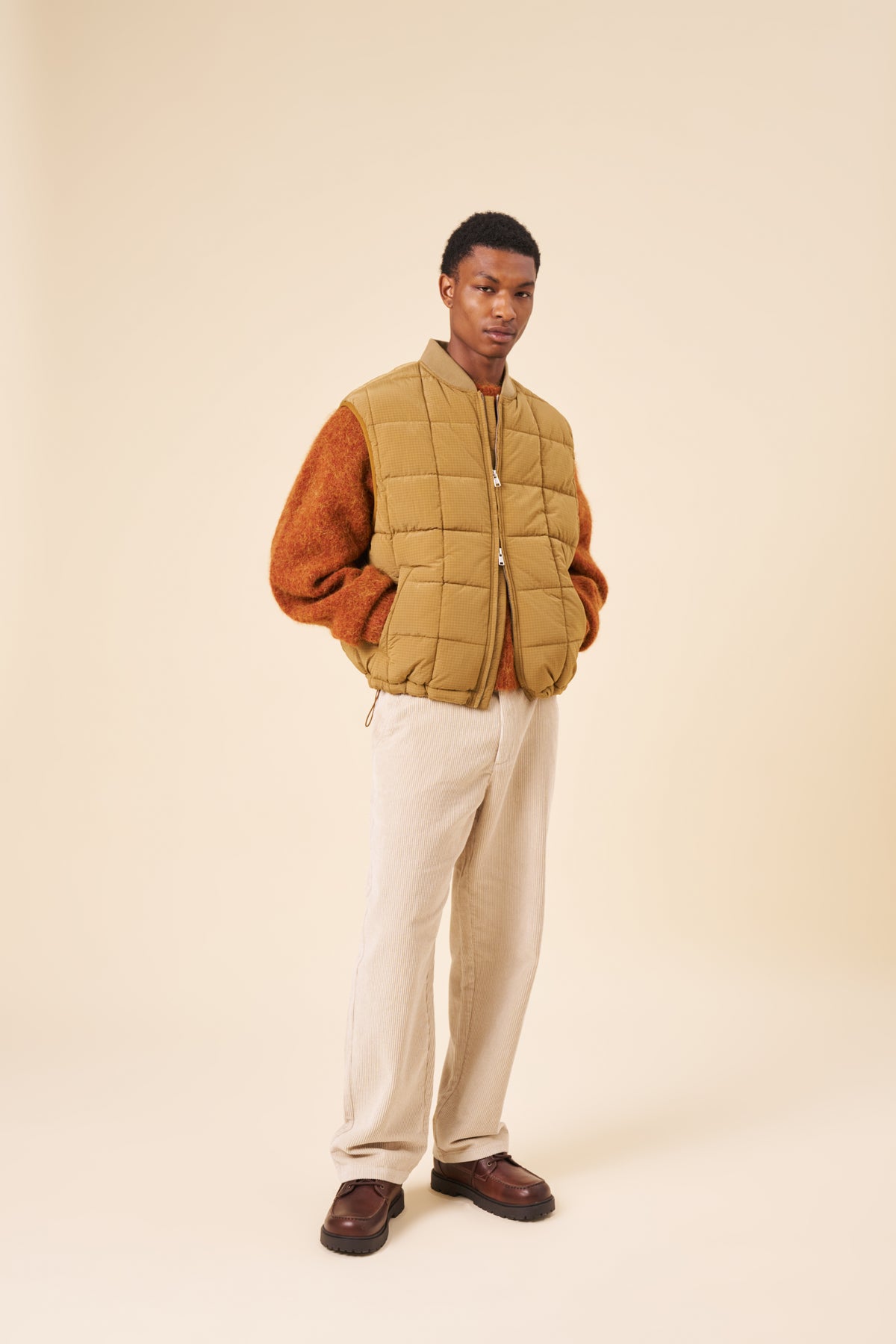 ORBE RIPSTOP PUFFER GILET - GOLD