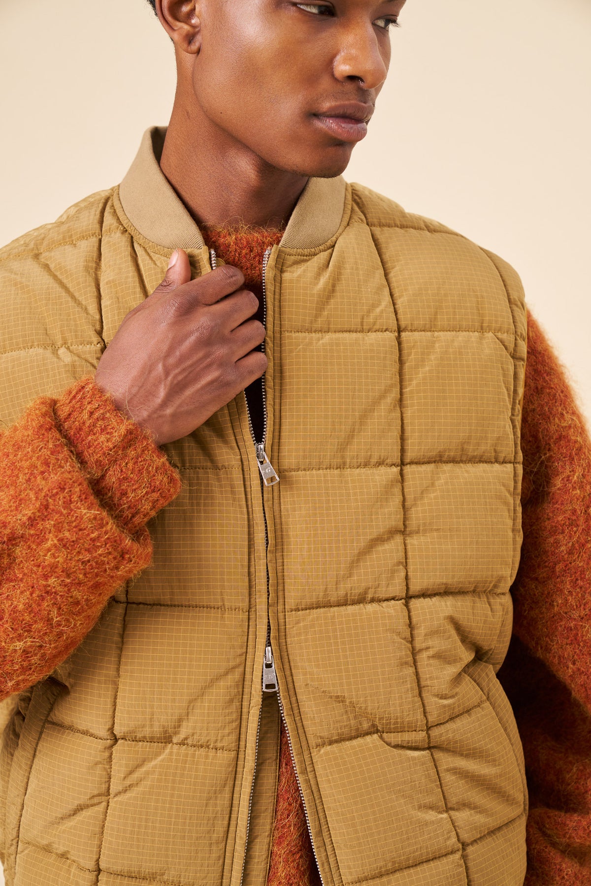 ORBE RIPSTOP PUFFER GILET - GOLD