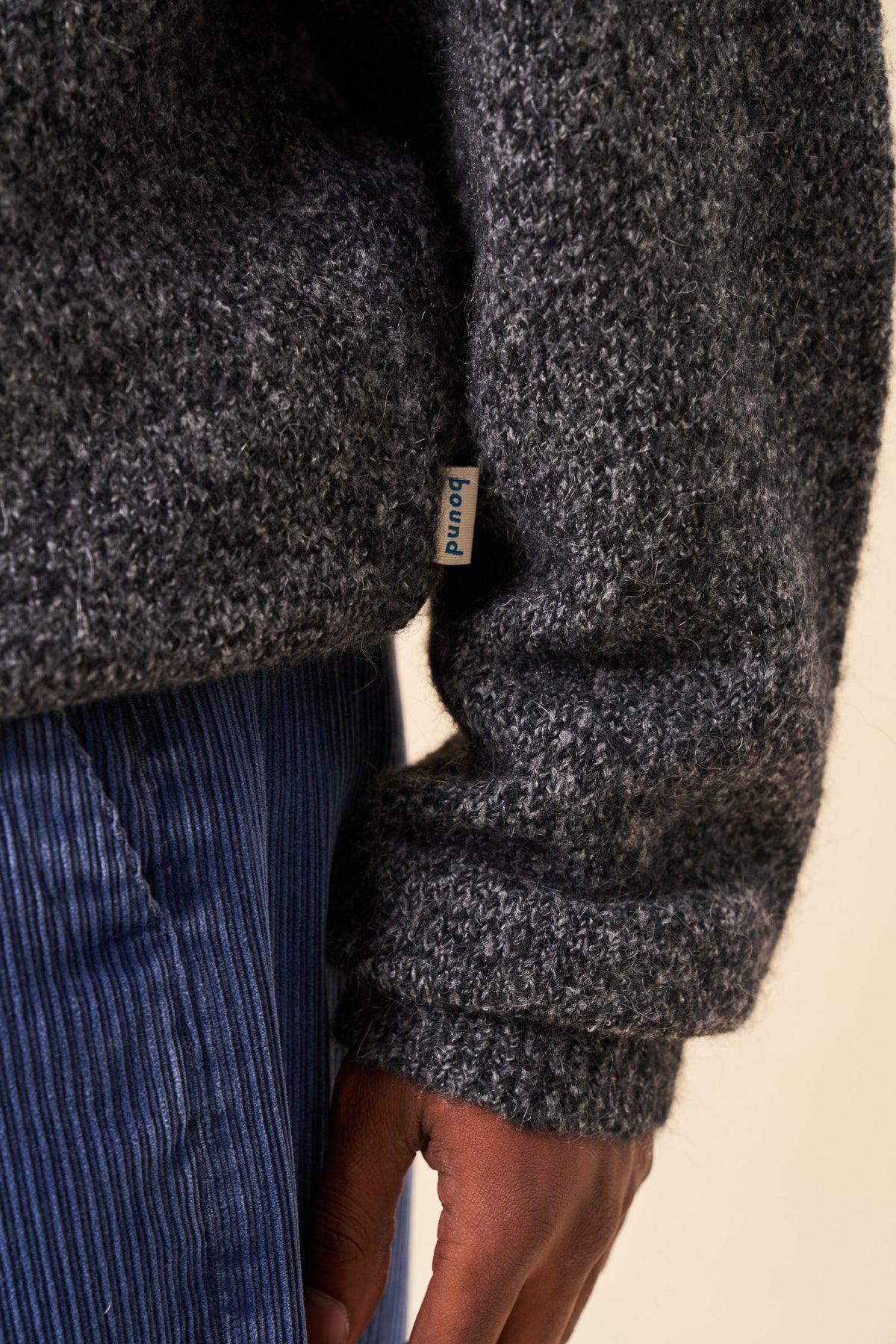 CHARCOAL MOHAIR KNIT JUMPER
