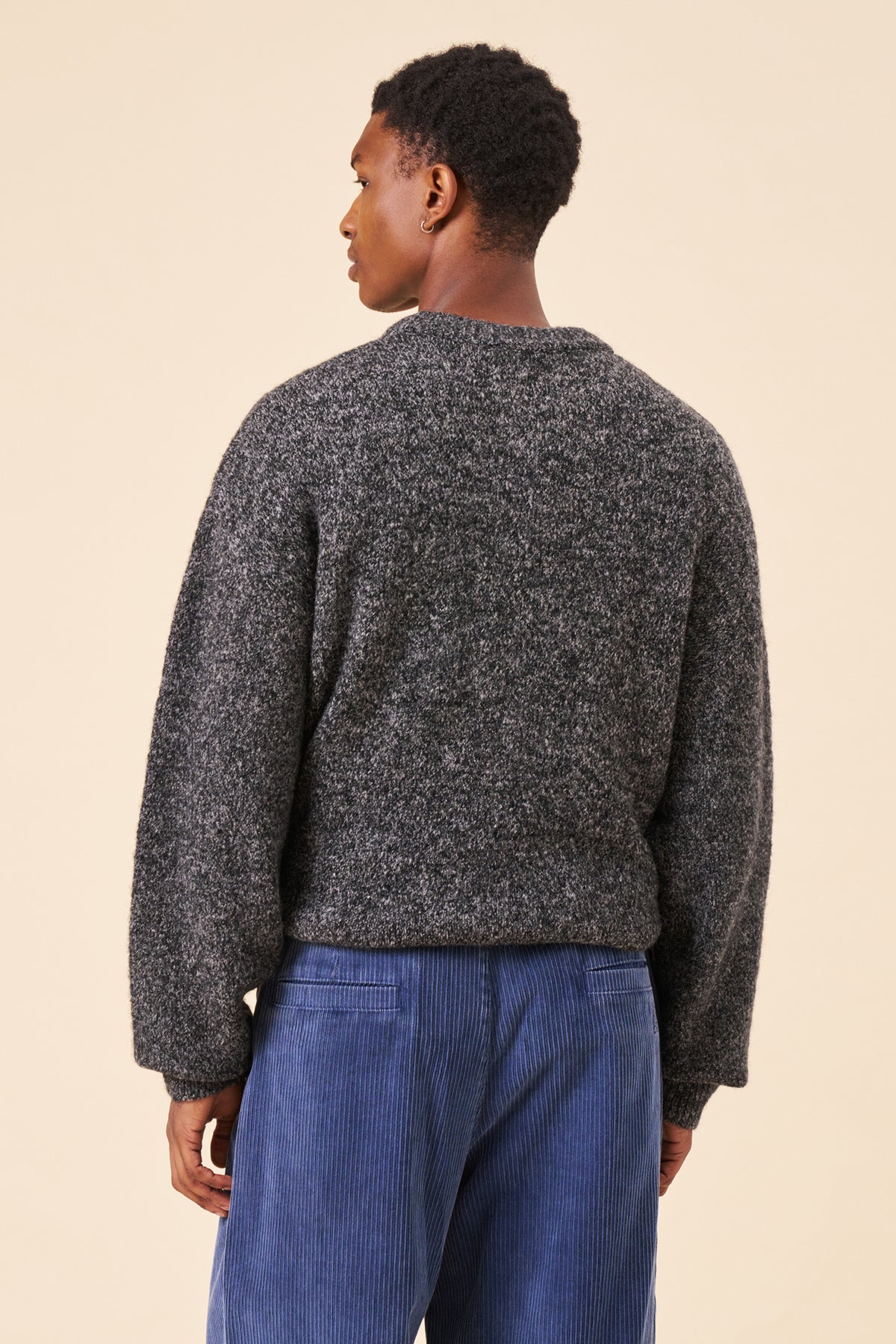 CHARCOAL MOHAIR KNIT JUMPER