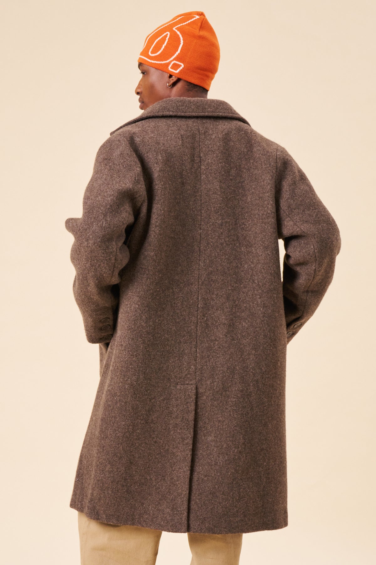 OTIS WOOL TRENCH COAT - MINK BROWN