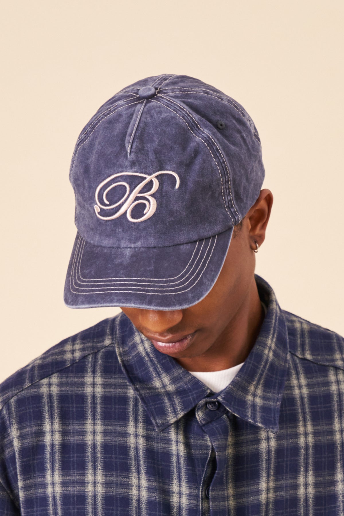 SCRIPT CAP - WASHED BLUE
