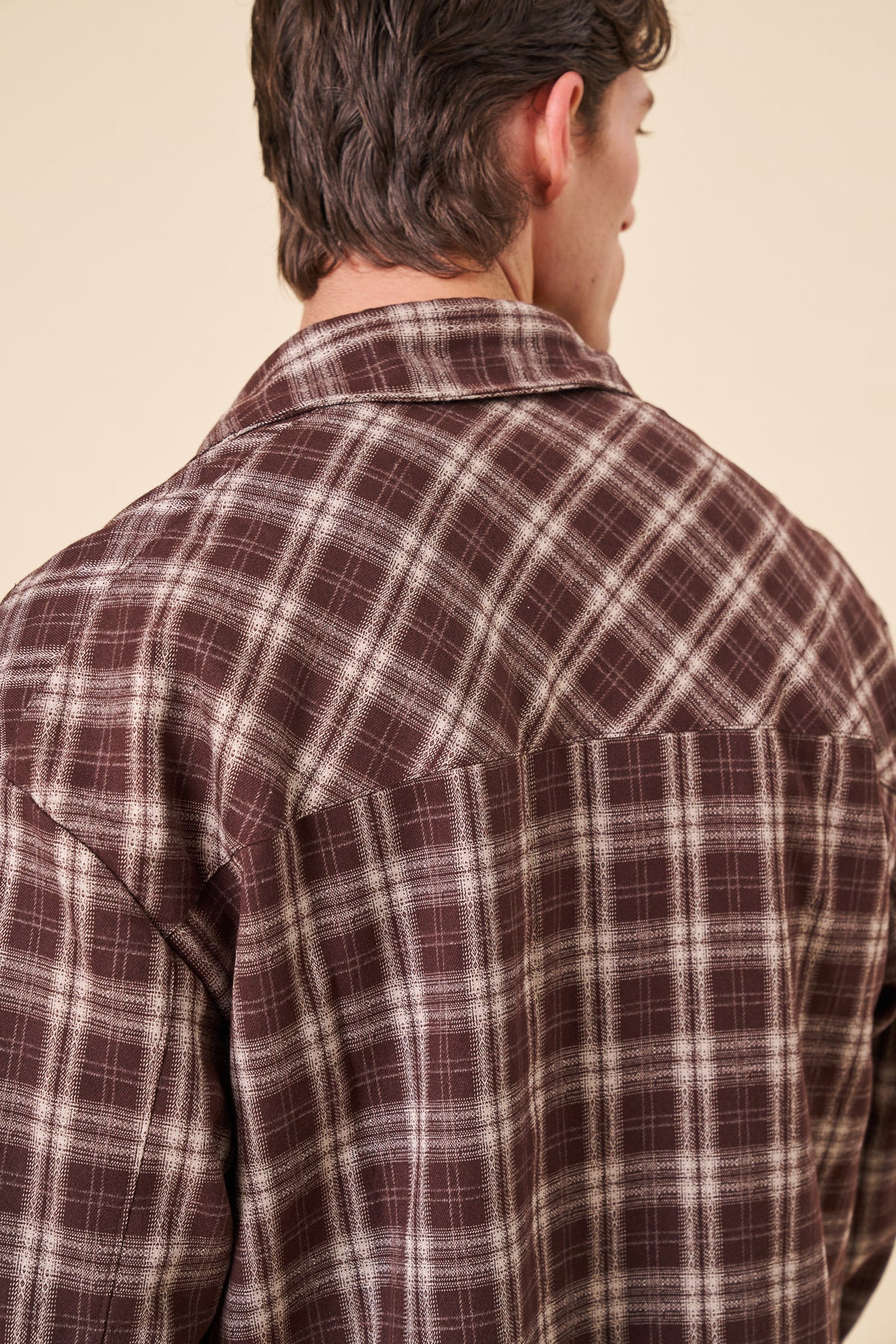 ARGYLE CHECK SHIRT - BROWN