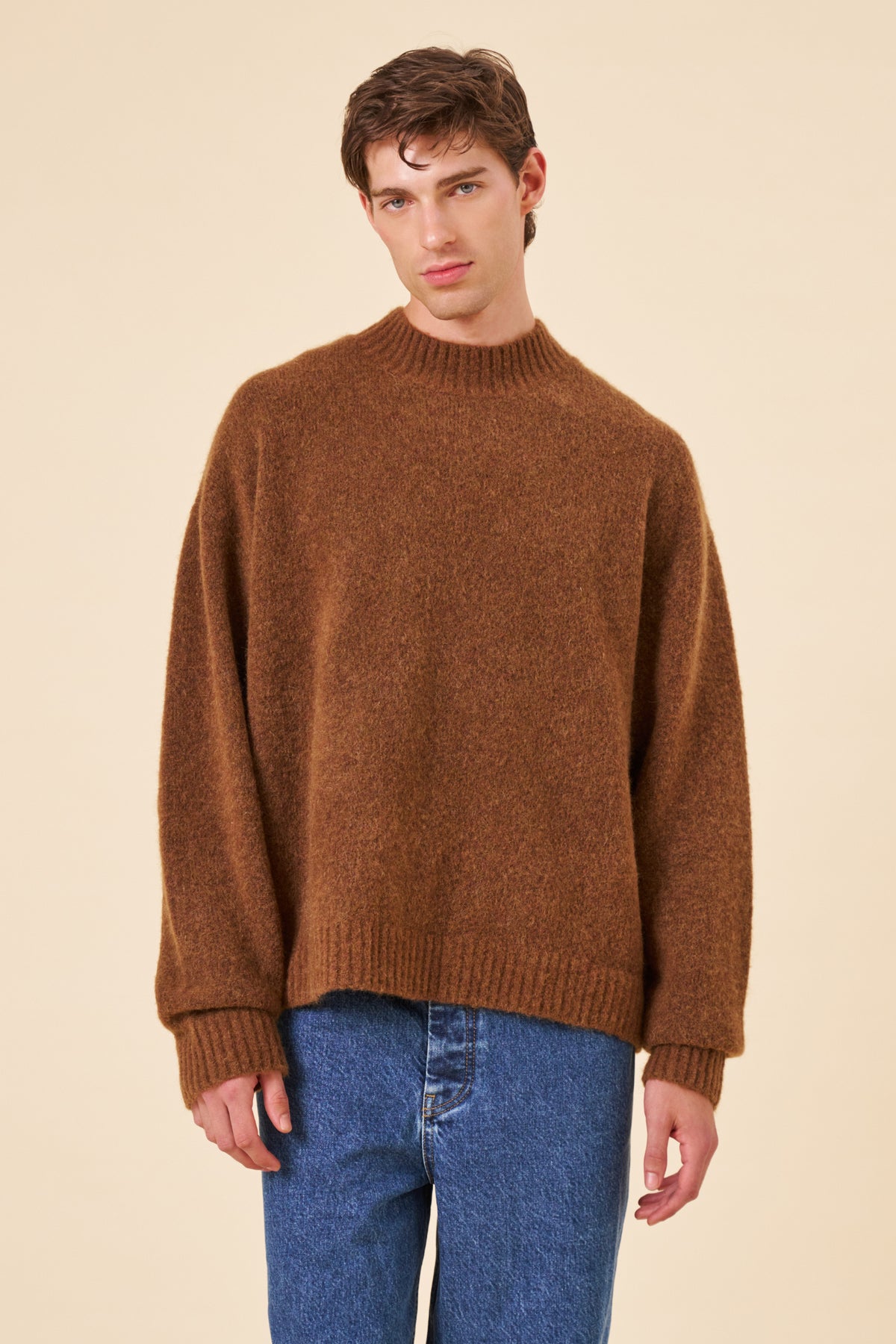 BAXTER DEUX MOHAIR SWEATER - BROWN