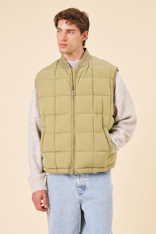 ORBE RIPSTOP PUFFER GILET - FERN GREEN