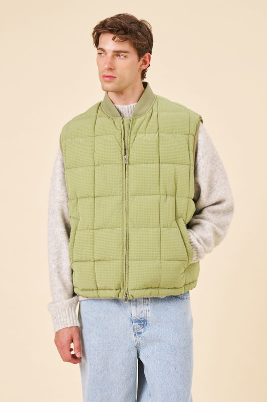 ORBE RIPSTOP PUFFER GILET - FERN GREEN