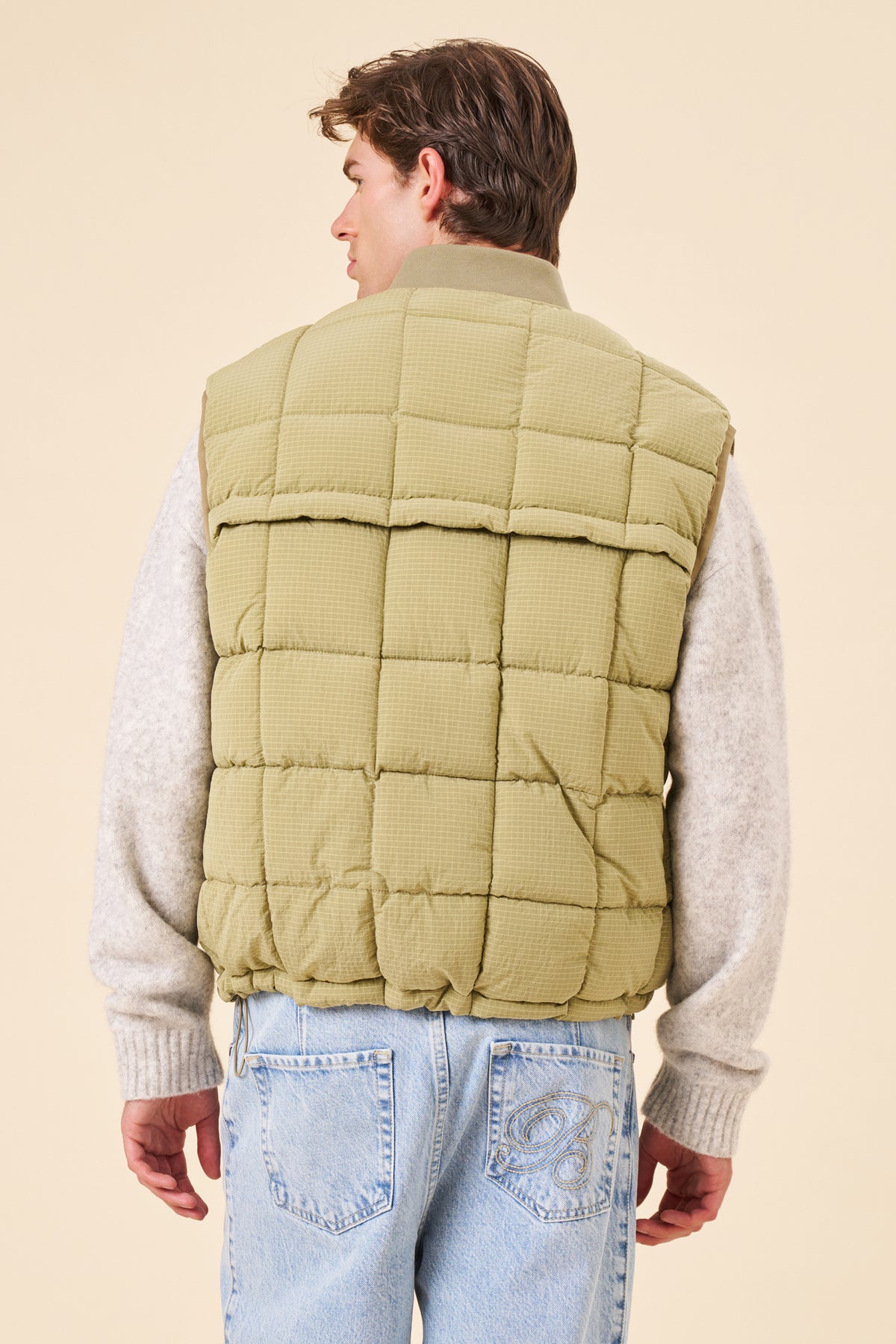 ORBE RIPSTOP PUFFER GILET - FERN GREEN