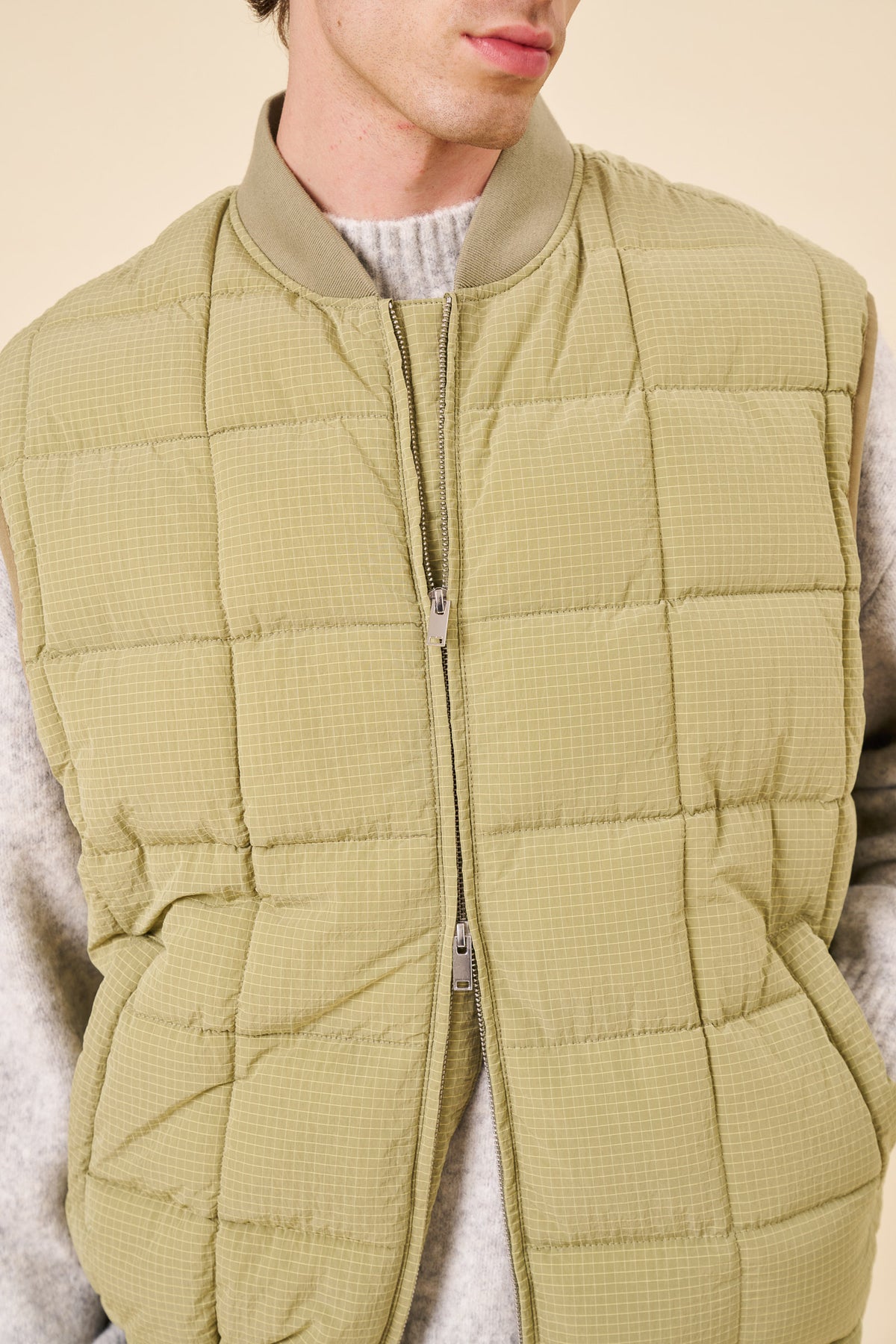 ORBE RIPSTOP PUFFER GILET - FERN GREEN