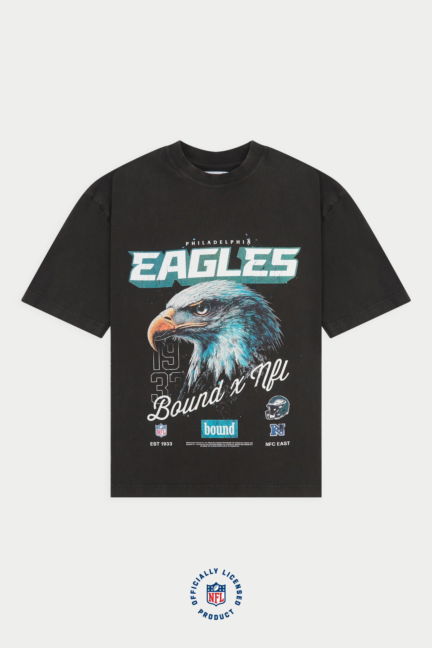EAGLES RETRO TEE - VINTAGE WASHED BLACK