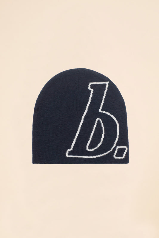 STAMP SKULL BEANIE - NAVY