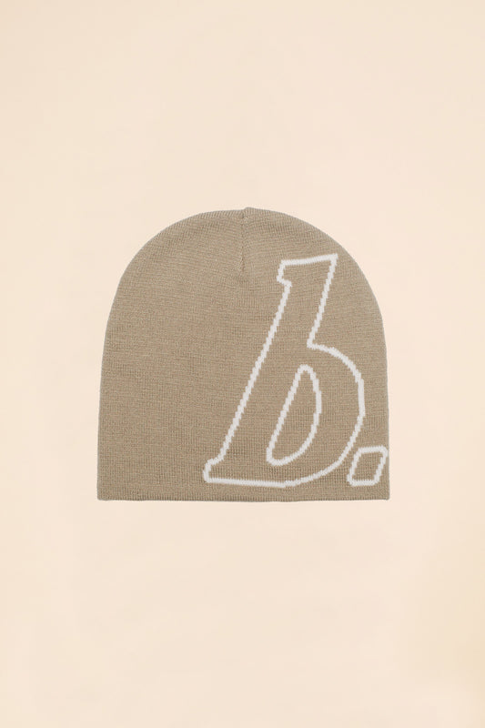 STAMP SKULL BEANIE - WALNUT
