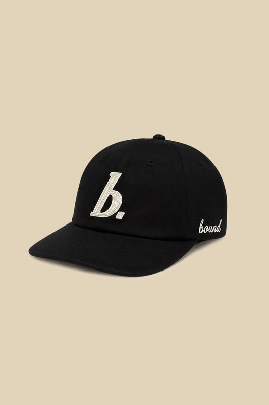 STAMP CHAIN STITCH CAP - BLACK