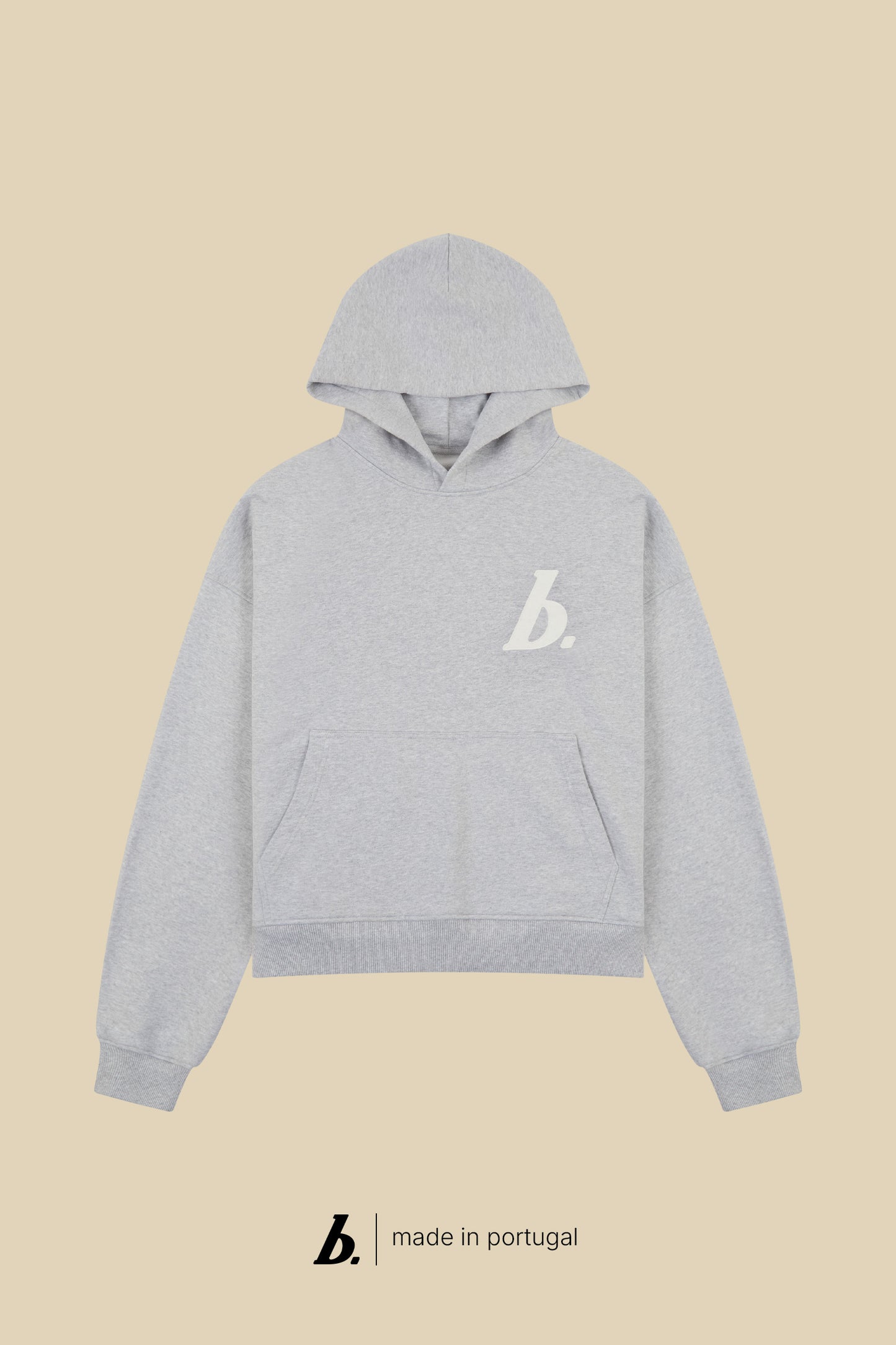 STAMP HOODIE - GREY MARL