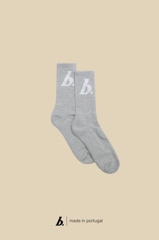 STAMP SOCKS - GREY
