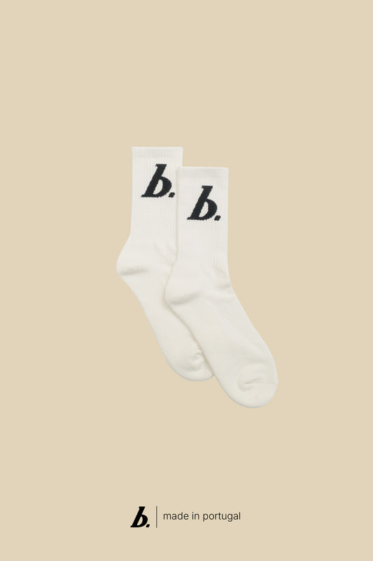 STAMP SOCKS - ECRU