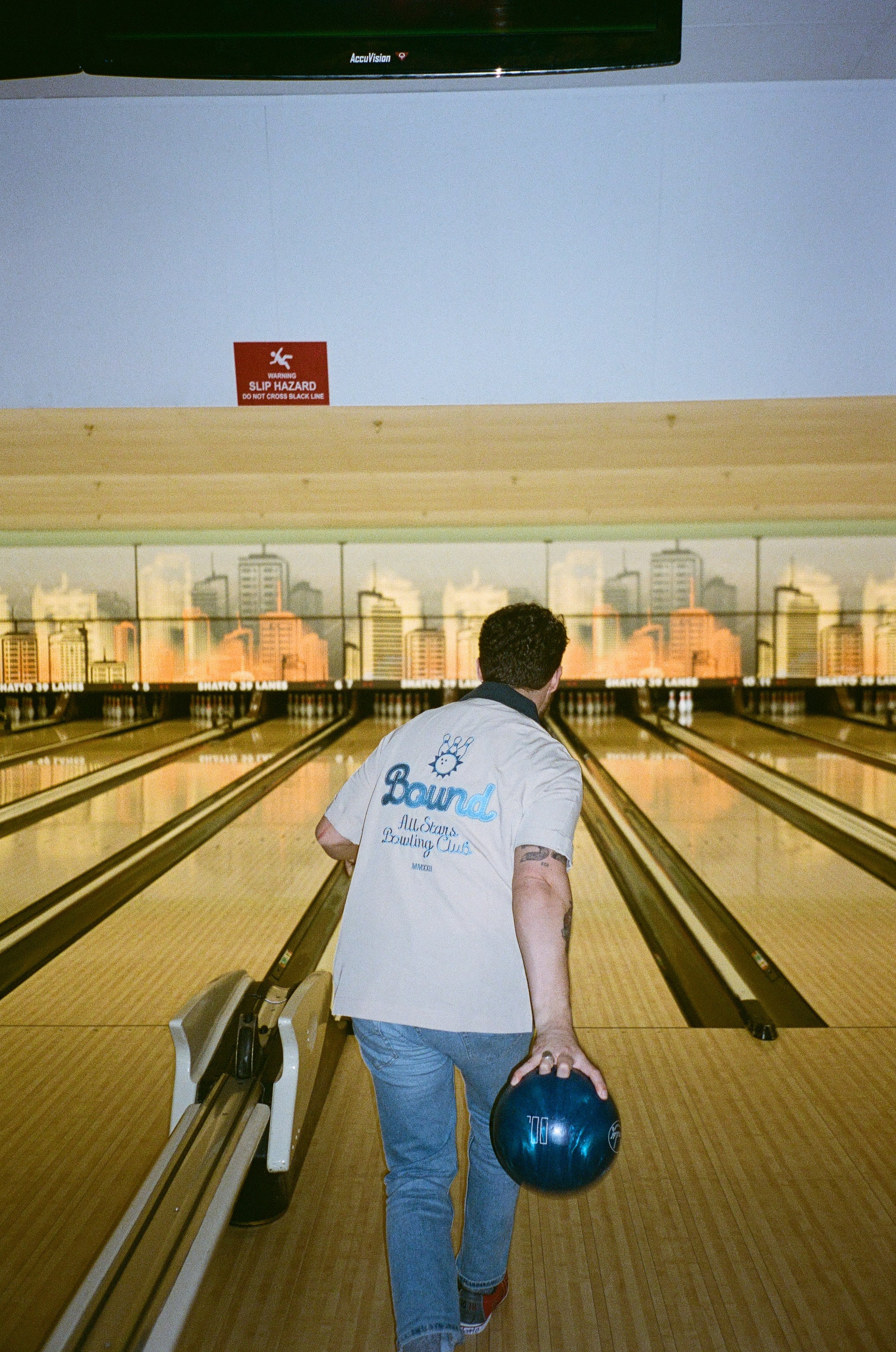 BOWLING CLUB SS EMBROIDERED SHIRT - BEIGE CONTRAST