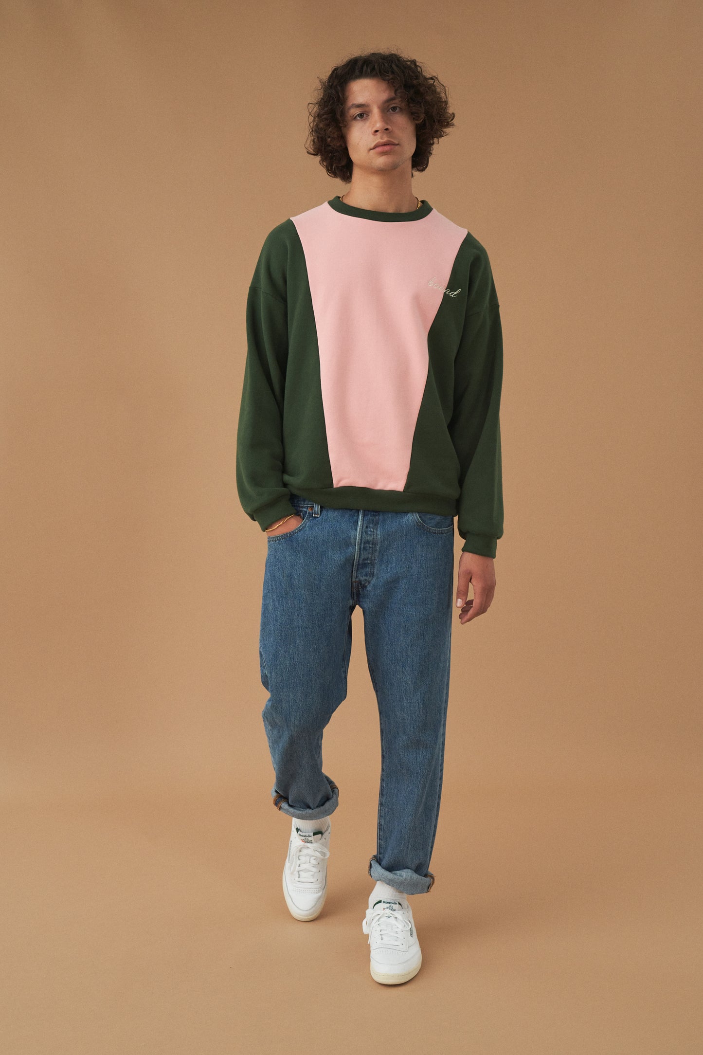 FOREST ROSE PANEL SWEATER