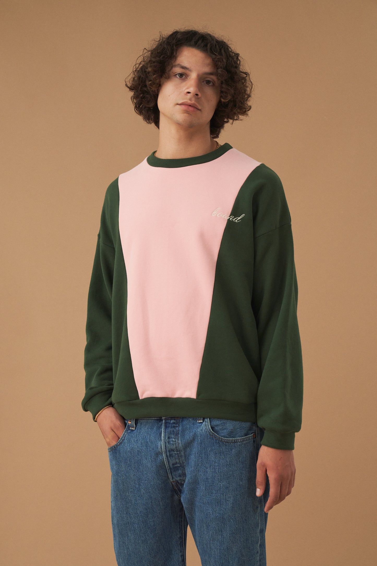 FOREST ROSE PANEL SWEATER