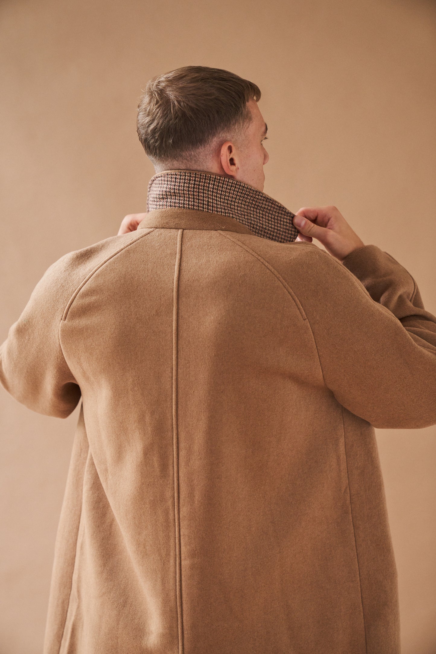 MAXWELL OVERSIZED WOOL TRENCH COAT - CAMEL
