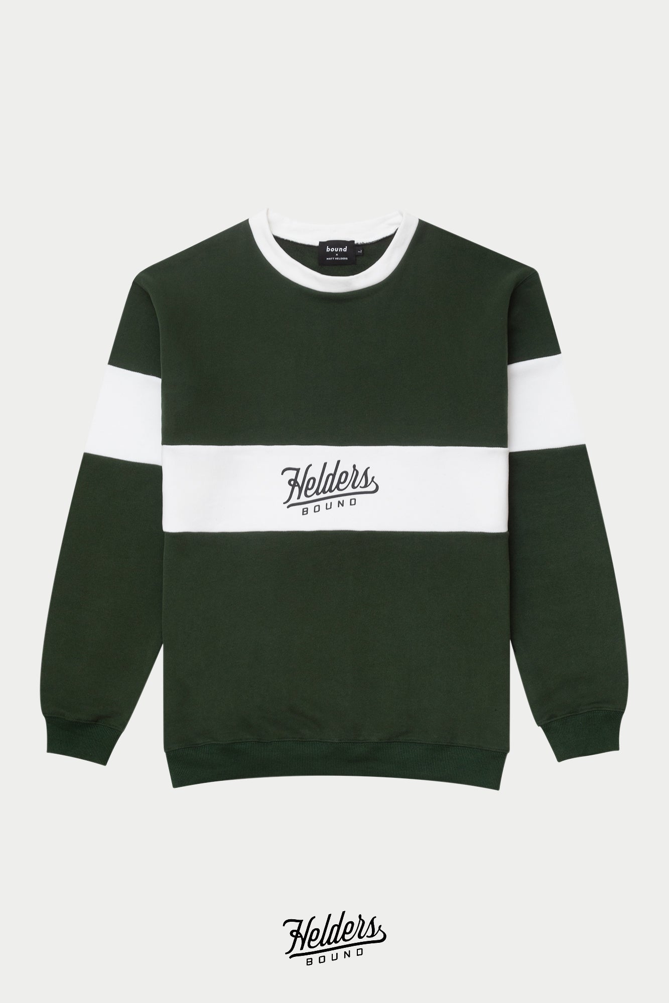 HIGH GREEN PANEL SWEATER - FOREST